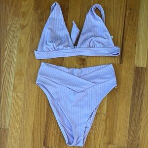 Aerie Lilac High-Waisted Bikini